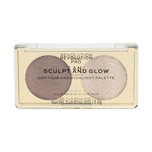 Revolution PRO Sculpt And Glow konturovací paletka odstín Savanna Nights 2x2 g