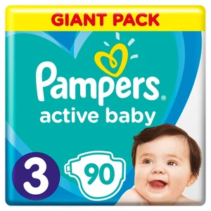 PAMPERS Active Baby 3 (6–10 kg) 90 ks - jednorázové pleny