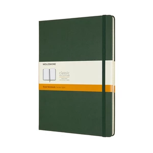 MOLESKINE Zápisník tvrdý linajkovaný zelený XL (192 strán)