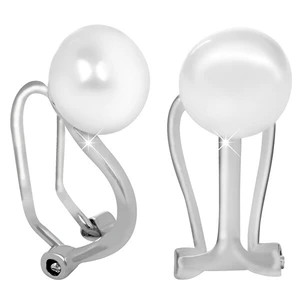 JwL Luxury Pearls Strieborné náušnice klipsy s pravou perlou JL0398