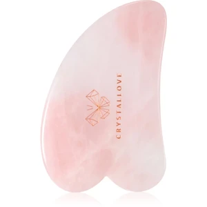 Crystallove Rose Quartz Gua Sha Plate masážna pomôcka