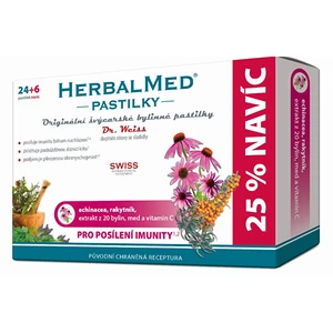 HerbalMed Dr.Weiss Echininacea-rakytník 24+6 pastilek