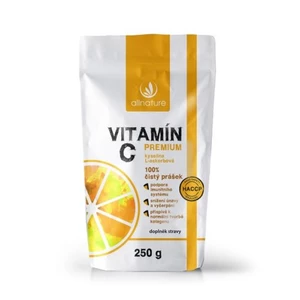 Allnature Vitamín C prášek Premium 250 g - Extra výhodné balení pro celou rodinu
