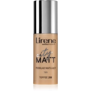 Lirene City Matt matující fluidní make-up s vyhlazujícím efektem odstín 208 Toffee 30 ml