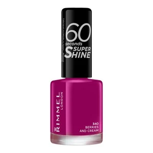 Rimmel 60 Seconds Super Shine lak na nechty odtieň 340 Berries And Cream 8 ml