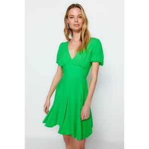 Trendyol Green Mini Woven Beach Dress