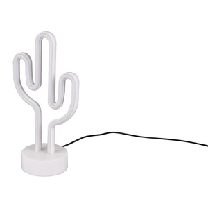 Biała lampa stołowa LED (wys. 29 cm) Cactus – Trio