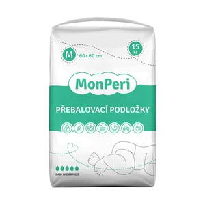 MonPeri Baby Underpads Size M jednorazové prebaľovacie podložky 60x60 cm 15 ks