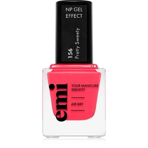 emi E.MiLac Gel Effect Ultra Strong lak na nechty s gélovým efektom bez použitia UV/LED lampy odtieň Pretty Sweety #156 9 ml