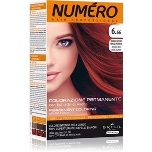 Brelil Numéro Permanent Coloring farba na vlasy odtieň 6.66 Intense Red Dark Blonde 125 ml