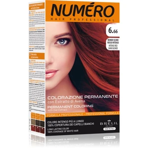 Brelil Numéro Permanent Coloring barva na vlasy odstín 6.66 Intense Red Dark Blonde 125 ml