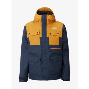 Orange-Dark Blue Men's Hooded Jacket Picture - Men