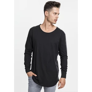 Long Shaped Fashion L/S T-Shirt Black