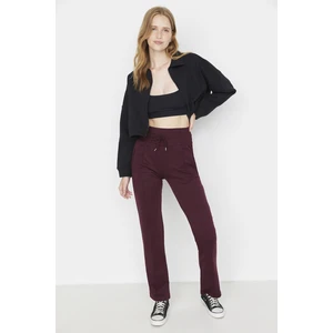 Trendyol Plum Straight Thin, Knitted Sweatpants