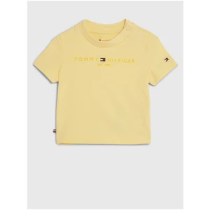Žluté dětské tričko Tommy Hilfiger Baby Essential - Holky