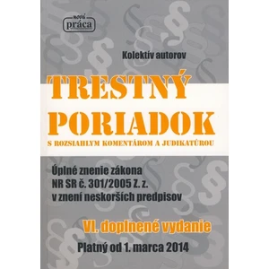 TRESTNÝ PORIADOK s komentárom a judikatúrou, zachytávajúci právny stav k 1. marcu 2014