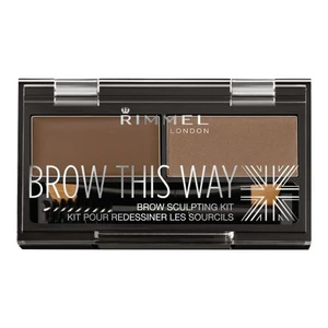 Rimmel Brow This Way paleta pre líčenie obočia odtieň 002 Medium Brown 2.4 g