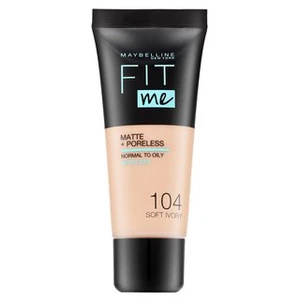 Maybelline Fit Me! Matte+Poreless zmatňujúci make-up pre normálnu až mastnú pleť odtieň 104 Soft Ivory 30 ml