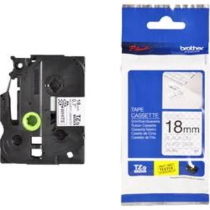 Páska bezpečnostní brother tze-se4, 18 mm, 8 m, černá, bílá