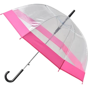 Semiline Unisex's Long Transparent Auto Open Umbrella 2507-5