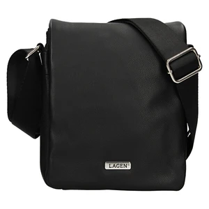 Lagen Pánska kožená crossbody taška 15016 - Blk