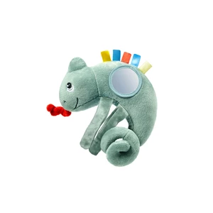 BabyOno Have Fun Pram Hanging Toy kontrastná závesná hračka so zrkadielkom Chameleon Charles 1 ks