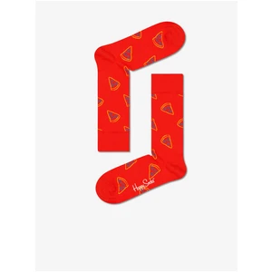 Red Patterned Socks Happy Socks Pizza Slice - Women