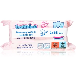 Bambino Baby Wet Wipes detské jemné vlhčené obrúsky 2x63 ks