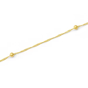 Beneto Exclusive Elegantní zlatý náramek s kuličkami Lambáda AUB0004 19 cm