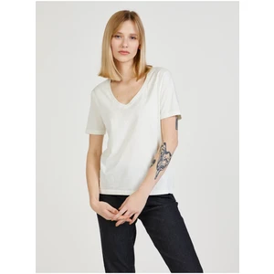 Cream Basic T-Shirt JDY Farock - Women