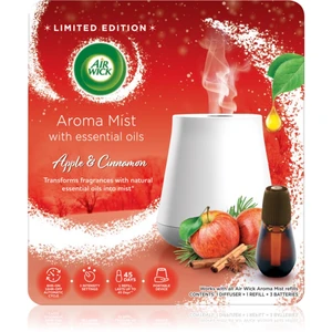 Air Wick Magic Winter Apple & Cinnamon aroma difuzér s náplní + baterie White Difuser 20 ml