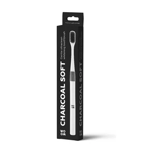 WOOM Toothbrush Charcoal Soft zubní kartáček s aktivním uhlím soft 1 ks