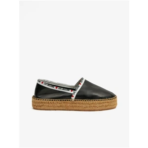 Black Women's Leather Espadrilles Love Moschino - Women