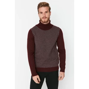 Trendyol Sweater - Burgundy - Slim fit