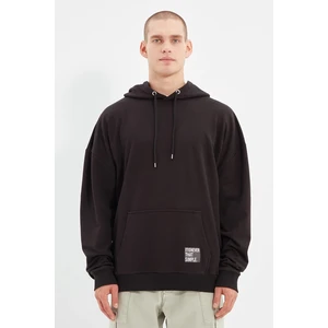 Trendyol Sweatshirt - Black - Oversize