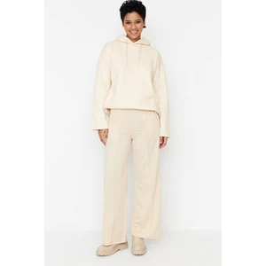 Trendyol Sweatpants - Beige - Wide leg