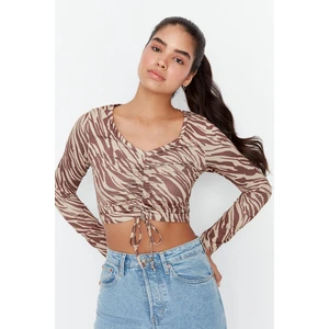 Trendyol Blouse - Brown - Slim fit