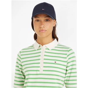 Tmavě modrá dámská kšiltovka Tommy Hilfiger Essential Flag Cap - Dámské