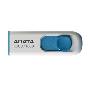 USB kulcs A-Data C008, 16GB, USB 2.0, fehér (AC008-16G-RWE)