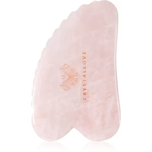Crystallove 3D Rose Quartz Gua Sha Plate masážní pomůcka