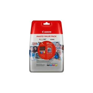 Canon CLI-551 Bk+C+M+Y multipack originální cartridge + fotopapír 50x (10x15)