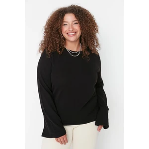 Trendyol Curve Black Spanish Sleeve Knitwear Sweater