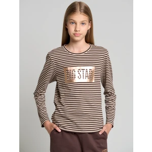 Big Star Kids's T-shirt 180051-804 Dark Brown/Light Brown