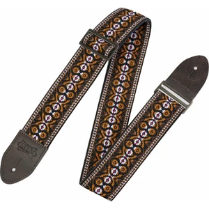 Levys M8HTV-20 Print Series 2" Vintage Hootenanny Jacquard Weave Guitar Strap Brown