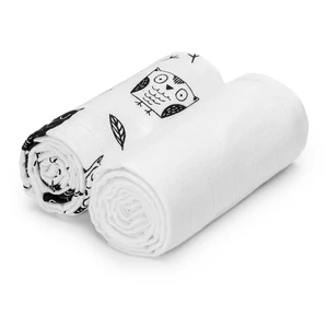Białe bawełniane ręczniki dziecięce zestaw 2 szt. 90x100 cm Owls – T-TOMI