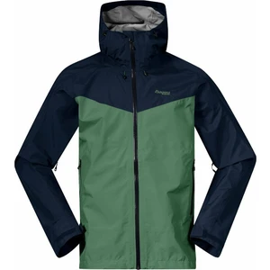 Bergans Skar Light 3L Shell Jacket Men Dark Jade Green/Navy Blue L Kurtka outdoorowa