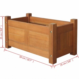 Zahradní truhlík akáciové dřevo Dekorhome 50x25x25 cm,Zahradní truhlík akáciové dřevo Dekorhome 50x25x25 cm