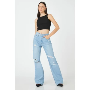 Koton The jeans are a relaxed fit with a high waist and wide legs. - Bianca Jean