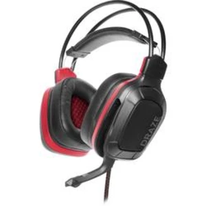 SpeedLink DRAZE herní headset na kabel přes uši, jack 3,5 mm, černá/červená