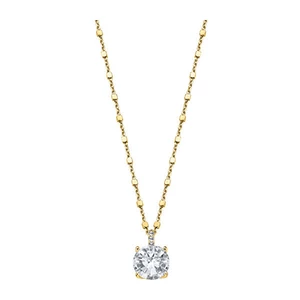 Lotus Silver Elegantní pozlacený náhrdelník ze stříbra s čirými krystaly Swarovski LP2005-1/5 (řetízek, přívěsek)